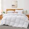 Goose Down Comforter White Cotton Cover Lightweight Fluffy Twin Full King Size